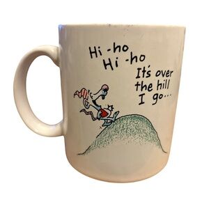 Hi-ho Over the Hill White Ceramic Coffee Mug